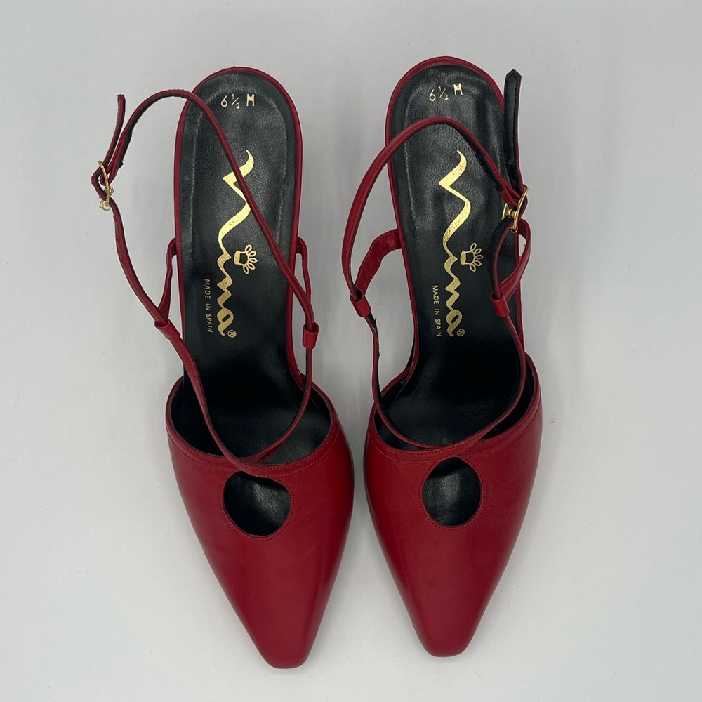 Red Nina Heels Size 6.5 - Picture 8 of 11